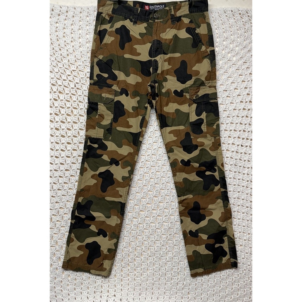 South Pole Camo Cargo Pants Mens Size 32x31 Camouflage Ripstop Straight